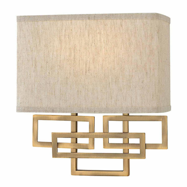 Beau Monde Elstead Lighting Hinkley Lanza 2 Light Wall Light - Brushed Bronze