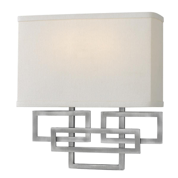 Beau Monde Elstead Lighting Hinkley Lanza 2 Light Wall Light - Antique Nickel