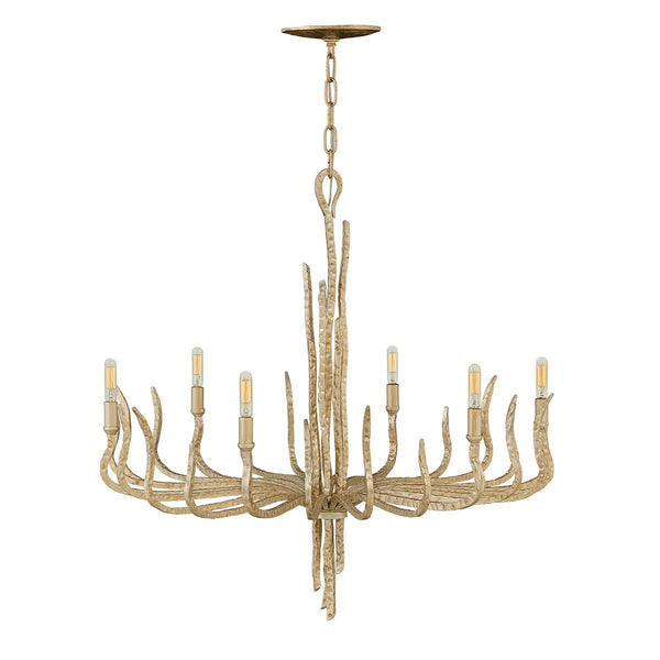 beau monde Elstead Lighting Hinkley Spyre 6 Light Chandelier - Champagne Gold