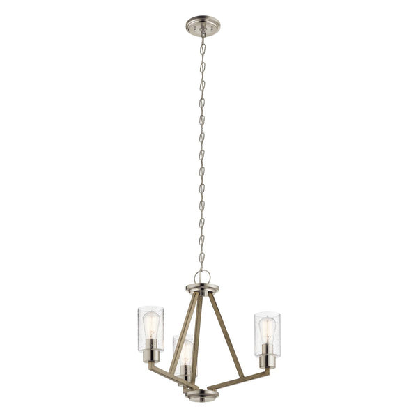 beau monde Elstead Lighting Kichler Deryn 3 Light Chandelier - Antique Grey