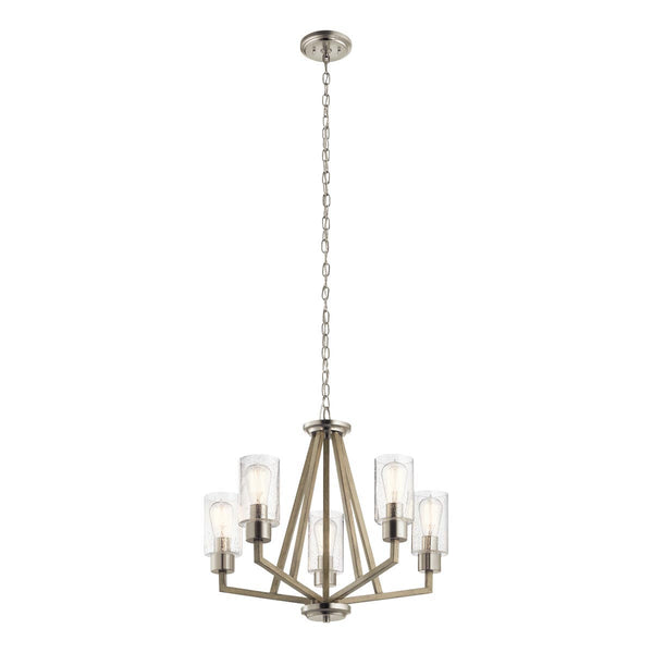 Beau Monde Elstead Lighting Kichler Deryn 5 Light Chandelier - Antique Grey