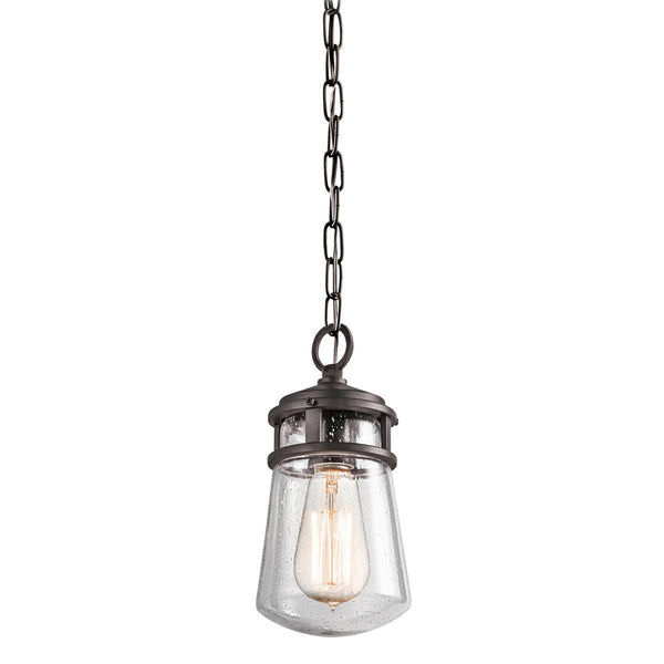 beau monde Elstead Lighting Kichler Lyndon 1 Light Small Chain Lantern - Architectural Bronze