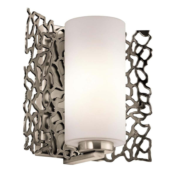 Beau Monde Elstead Lighting Kichler Silver Coral 1 Light Wall Light