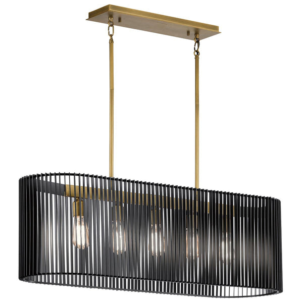beau monde Elstead Lighting Quintesse Linara 5 Light Linear Chandelier