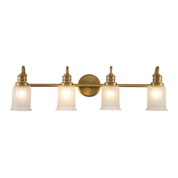 beau monde Elstead Lighting Quoizel Swell 4 Light Wall Light - Brass