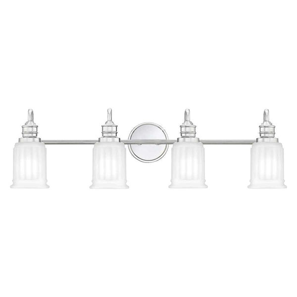 beau monde Elstead Lighting Quoizel Swell 4 Light Wall Light - Chrome