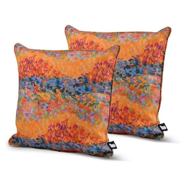 Beau Monde Extreme Lounging B-Cushion Twin Pack Abstract Orange
