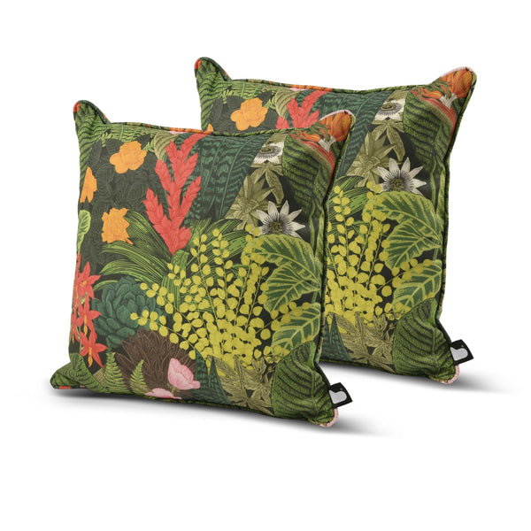 Beau Monde Extreme Lounging B-Cushion Twin Pack Graphic Leaves