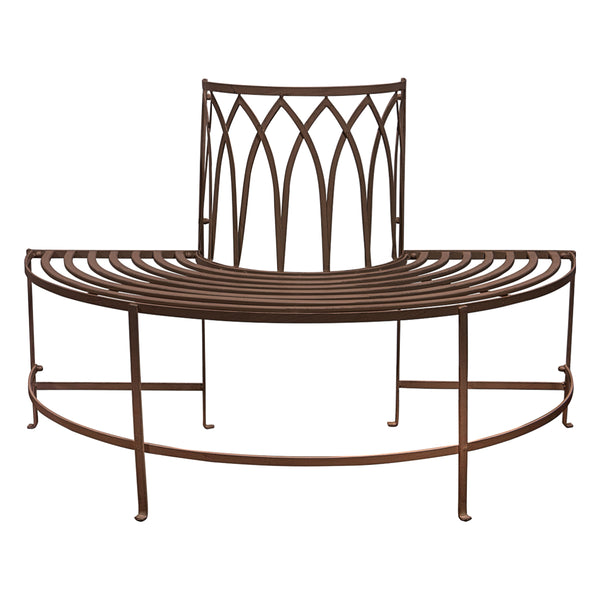 beau monde Gallery Direct Alberoni Outdoor Tree Bench Seat Ember