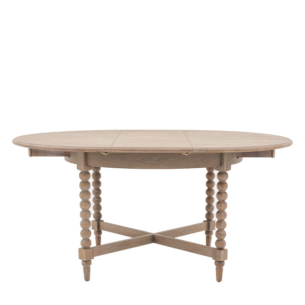 beau monde Gallery Direct Artisan Round Ext Dining Table 1200/1600x1200x750m
