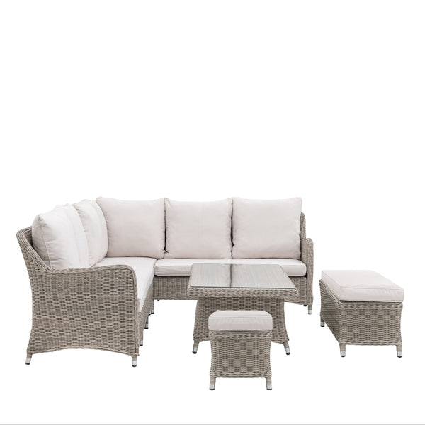 Beau Monde Gallery Direct Ascot Corner Dining Set With Rising Table