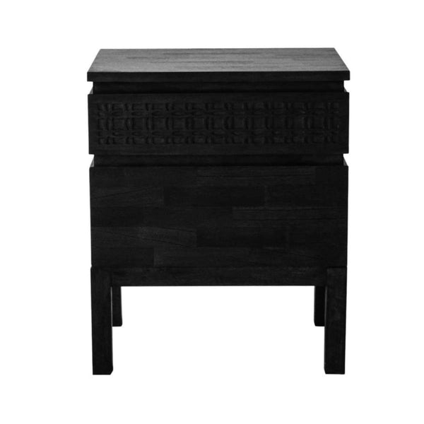 beau monde Gallery Direct Boho Boutique Bedside 2 Drawer Chest 500x400x600mm