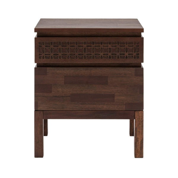 beau monde Gallery Direct Boho Retreat Bedside 2 Drawer Chest 500x400x600mm