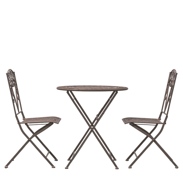 beau monde Gallery Direct Brindisi 2 Seater Bistro Set Noir