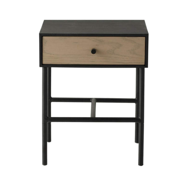 beau monde Gallery Direct Carbury 1 Drawer Bedside Table 400x400x500mm