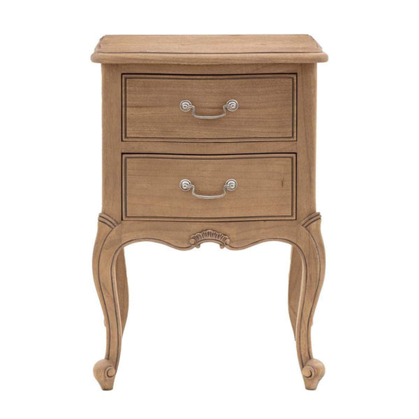 Beau Monde Gallery Direct Chic Bedside Table Weathered 470x400x695mm