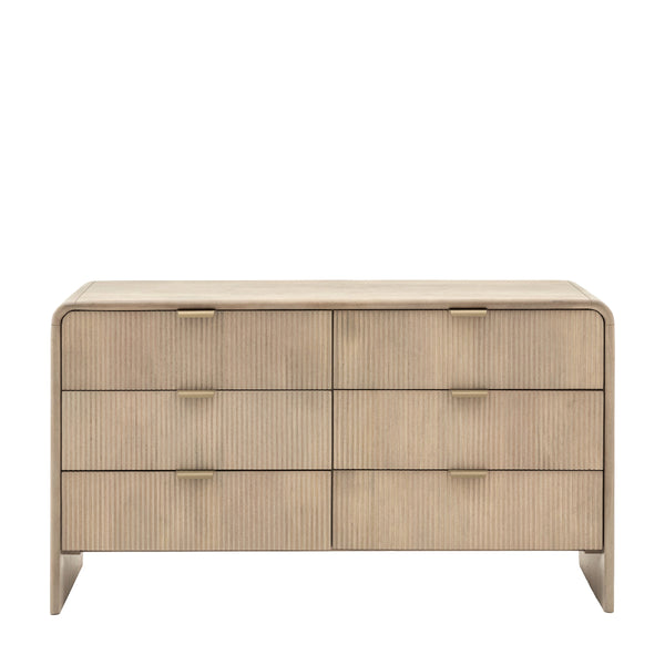 beau monde Gallery Direct Colonna 6 Drawer Chest 1350x450x750mm