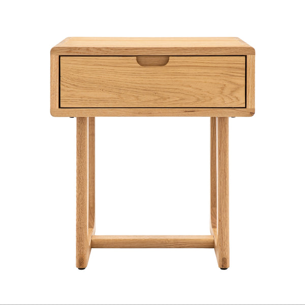 beau monde Gallery Direct Craft 1 Drawer Bedside Natural 500x400x550mm