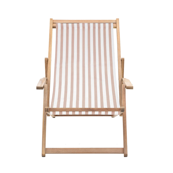 beau monde Gallery Direct Creta Deck Chair Clay Stripe