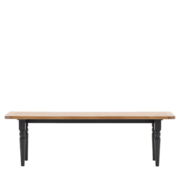 Beau Monde Gallery Direct Eton Dining Bench Meteor 1500x380x450mm