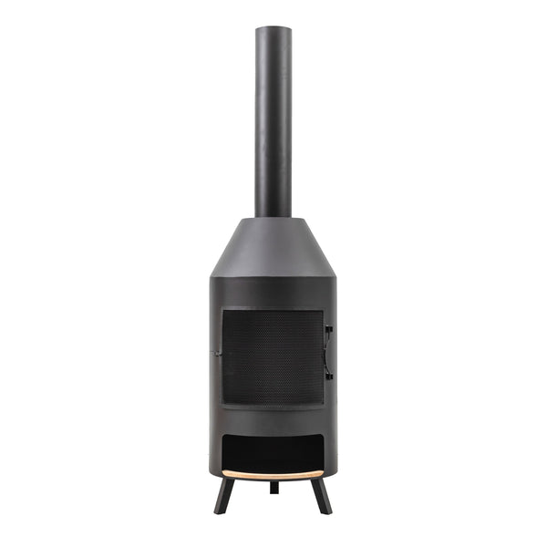 Beau Monde Gallery Direct Firenze Chiminea With Pizza Shelf 500x500x1835mm