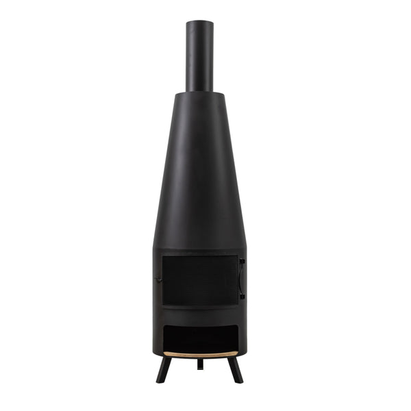 Beau Monde Gallery Direct Foligno Chiminea With Pizza Shelf 500x500x1865mm