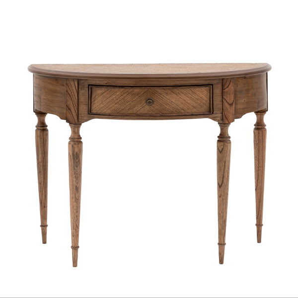 beau monde Gallery Direct Highgrove Demi Lune Table 930x750x400mm