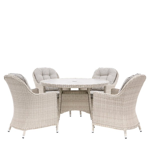 Beau Monde Gallery Direct Holton 4 Seater Round Dining Set