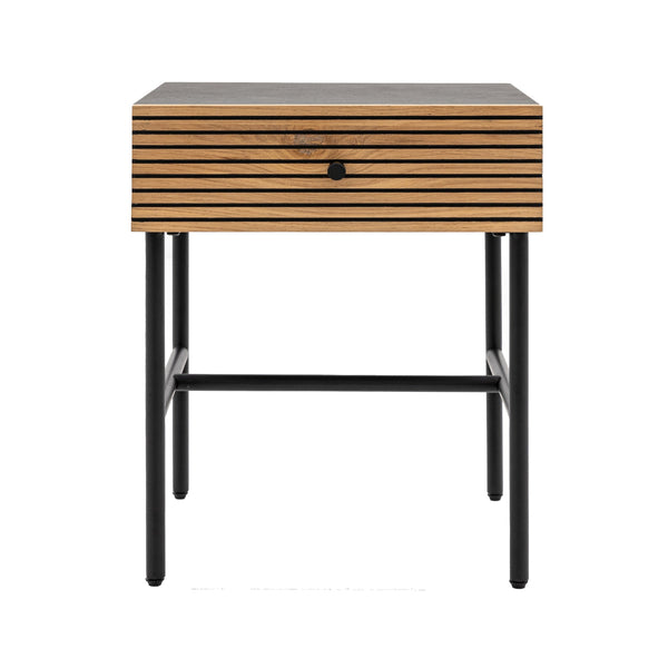 Beau Monde Gallery Direct Hyland 1 Drawer Bedside 400x400x500mm