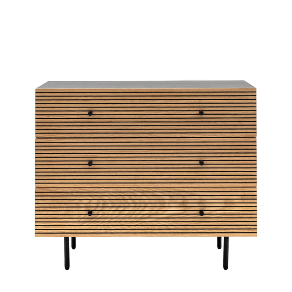 beau monde Gallery Direct Hyland 3 Drawer Chest 400x900x750mm