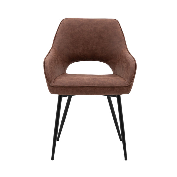 Beau Monde Gallery Direct Ivorra Dining Chair Brown (2pk)