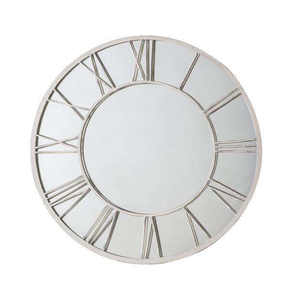 beau monde Gallery Direct Longfield Outdoor Mirror Distressed White 850mm