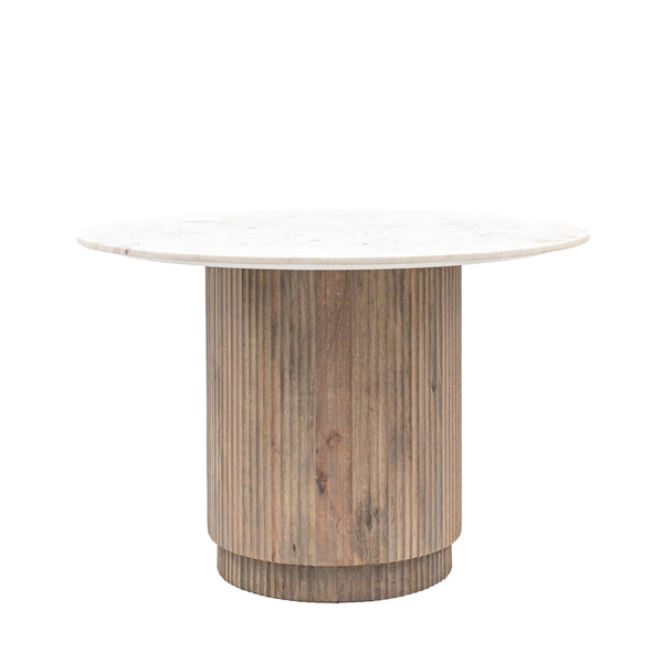 Beau Monde Gallery Direct Marmo Round Dining Table 1100x1100x750mm