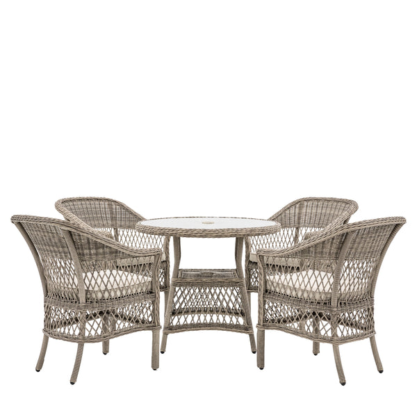 beau monde Gallery Direct Menton 4 Seater Round Dining Set