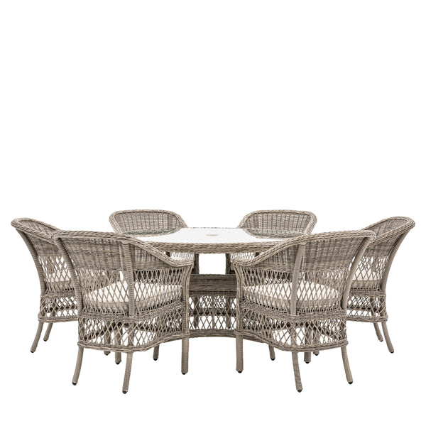 beau monde Gallery Direct Menton 6 Seater Round Dining Set
