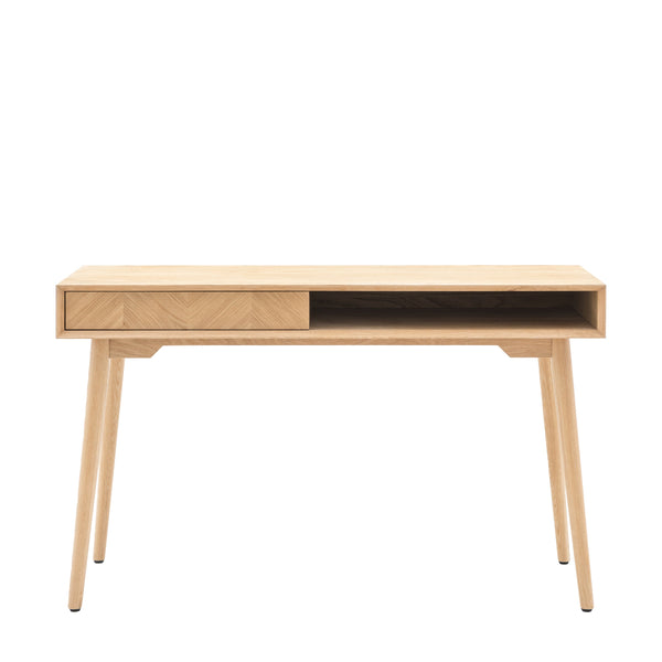 beau monde Gallery Direct Milano 1 Drawer Desk 1300x500x775mm