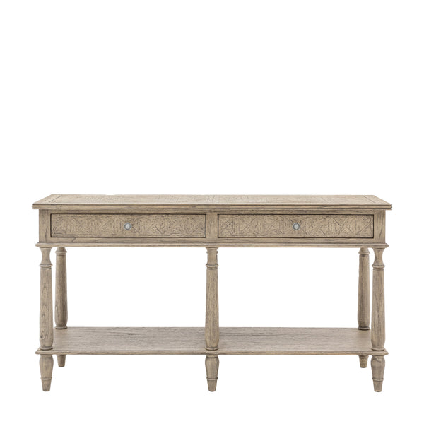 Beau Monde Gallery Direct Mustique 2 Drawer Console Table 1500x450x800mm