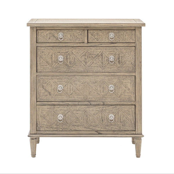 beau monde Gallery Direct Mustique 5 Drawer Chest 900x450x1019mm