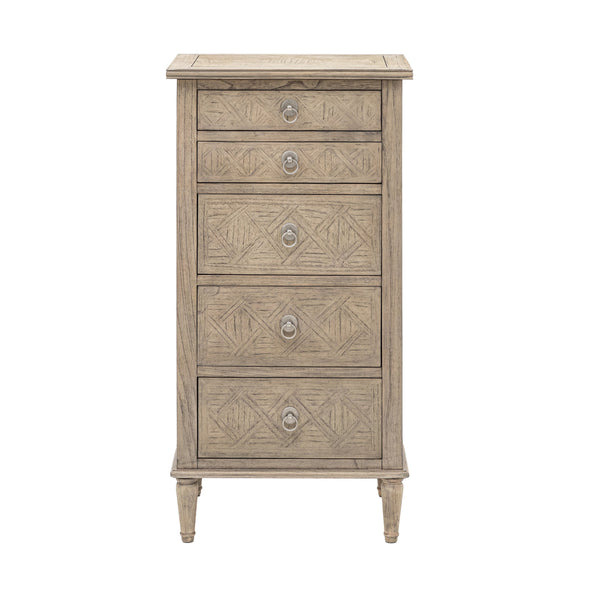 beau monde Gallery Direct Mustique 5 Drawer Lingerie Chest 600x450x1150mm