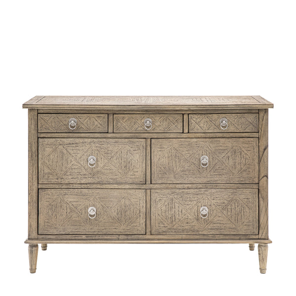 Beau Monde Gallery Direct Mustique 7 Drawer Chest 1300x450x885mm