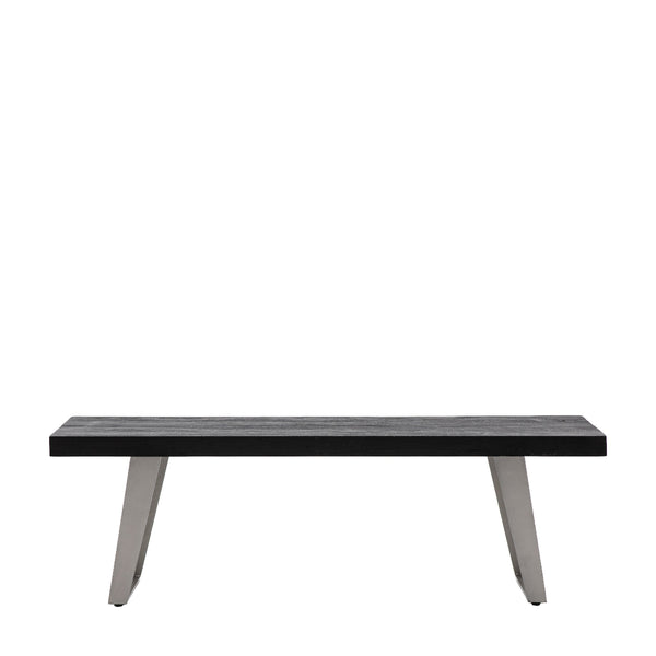 beau monde Gallery Direct Newington Dining Bench Black 1400xx400x450mm
