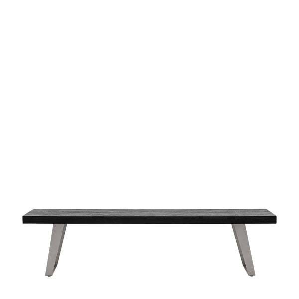 beau monde Gallery Direct Newington Dining Bench Black 1800xx400x450mm