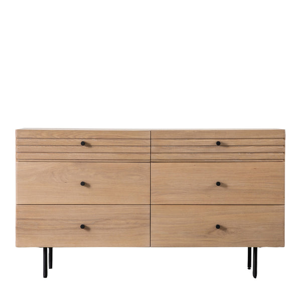 Beau Monde Gallery Direct Okayama 6 Drawer Chest 1310x450x720mm