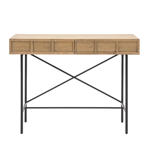 beau monde Gallery Direct Panelled 2 Drawer Console 1100x350x1100mm