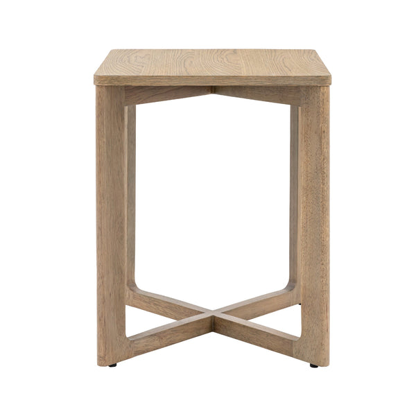 beau monde Gallery Direct Panelled Side Table 450x450x550mm