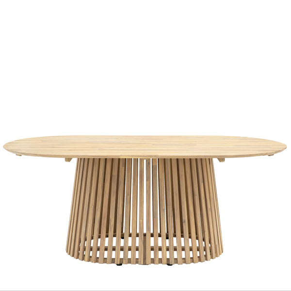 Beau Monde Gallery Direct Rialto Oval Dining Table 6 Seater 1900x1000x750mm