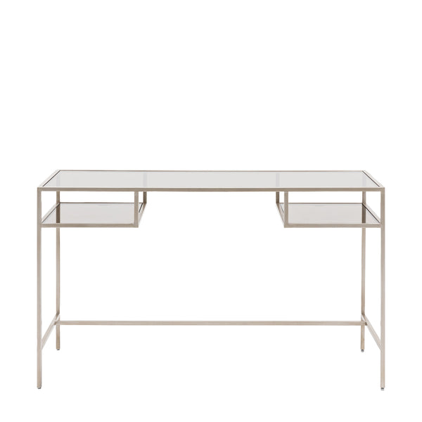 beau monde Gallery Direct Rothbury Desk Silver 1300x500x760mm
