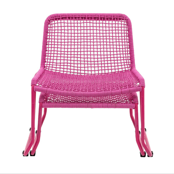 Beau Monde Gallery Direct Sassano Lounge Chair With Footstool Pink
