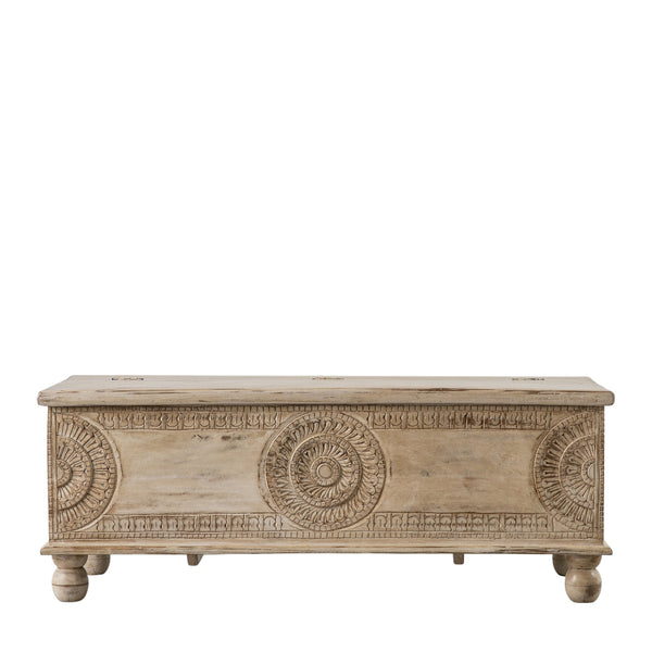Beau Monde Gallery Direct Satara Storage Table /Bench 1300x550x490mm