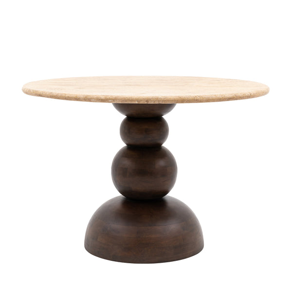 Beau Monde Gallery Direct Sculpt Round Dining Table 1100x1100x730mm